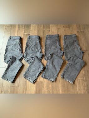 Lot Of 4 Prana Bridger Straight Leg Denim Jeans Mens 36x32 Slim Fit
